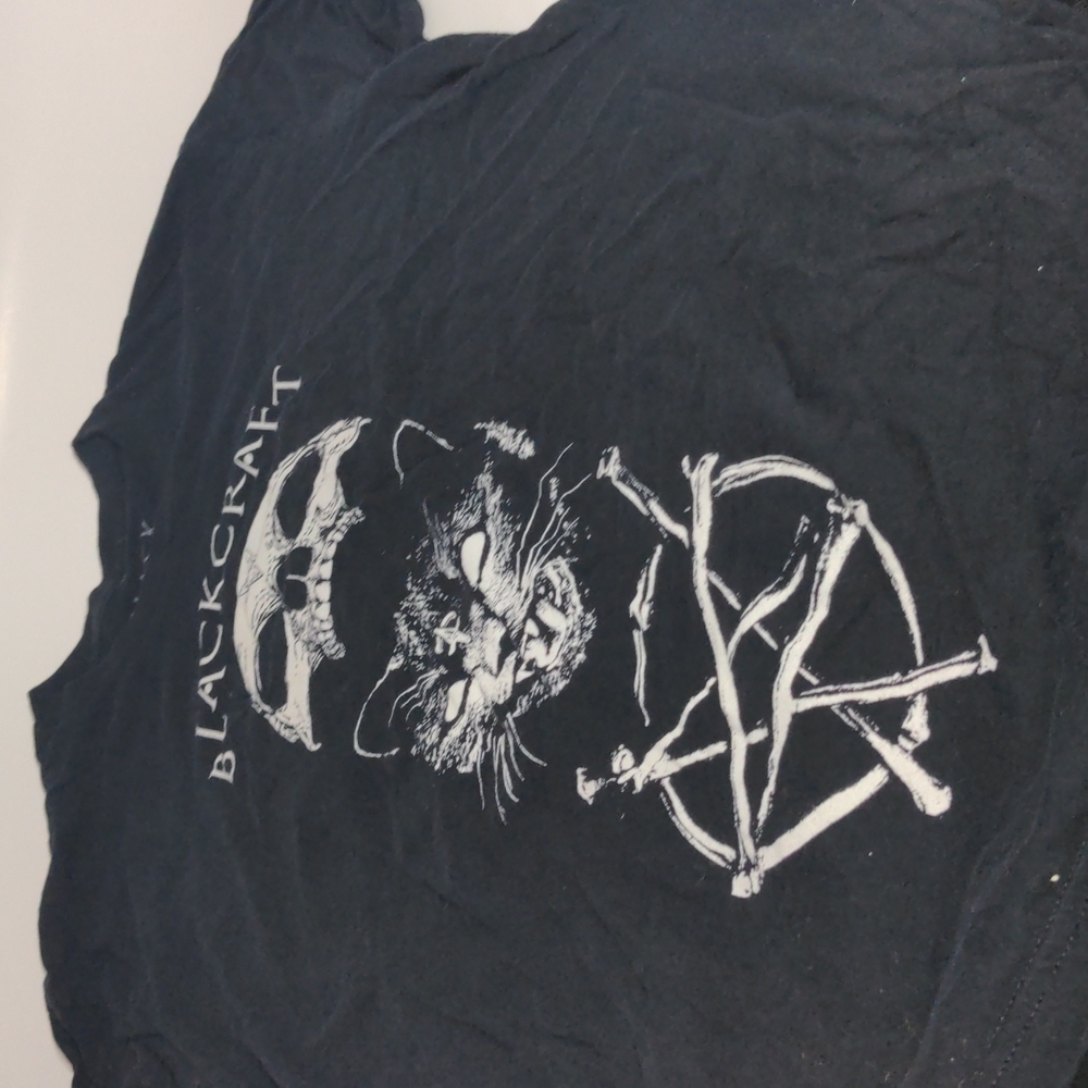 BlackCraft Cult T-Shirt Large black cat goth witchy tee men's unisex